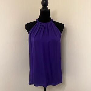 Diane Von Furstenberg Purple Silk Halter Blouse. Size P. Gorgeous color!